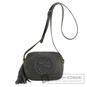 Gucci Long Shoulder Soho Bag Leather Black
